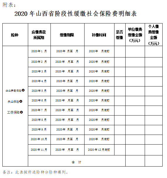 山西省疫情防控期间困难企业缓缴社会保险费协议书